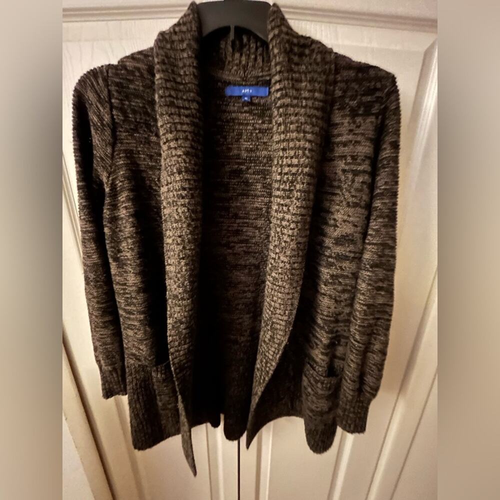 Apt. 9 Brown Shawl Cardigan Sweater Size XL